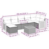 vidaXL 8-dijelni set vrtnih sofa od poliratana s jastucima sivi | shoptok.hr