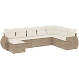  8-dijelni set vrtnih sofa od poliratana s jastucima bež | shoptok.hr