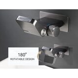 ELITE EDITION Zidna armatura s prikazom temperature in preklopnim izlivom 180° – BSW1500 — Gunmetal siva | Shoptok.si