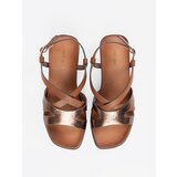 Sergio Leone Flat Brown Sandals | Shoptok.si