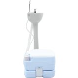 vidaXL kamping wc svetlo moder spodnji del + bel pokrov Ni primerno | Shoptok.si