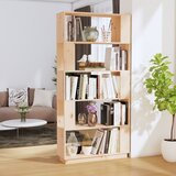 vidaXL knjižna omara/pregrada 80x25x163,5 cm trdna borovina | Shoptok.si