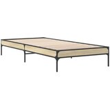  Okvir za krevet boja hrasta 100x200cm konstruirano drvo i metal Smeđa 100 x 200 cm | shoptok.hr