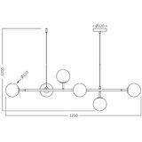 Braytron crna visilica 6xG9 | ePonuda.com