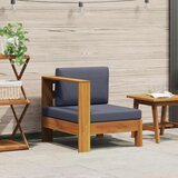  Srednja sofa s 1 naslonom za ruke tamnosiva od bagremovog drva | shoptok.hr