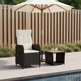  Set lounge namještaja za vrt 2 kom. Crna i krem-bijela | shoptok.hr