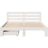 vidaXL Posteljni okvir brez vzmetnice bel 120x200 cm trdna borovina | Shoptok.si