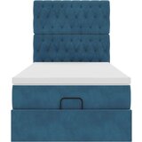 vidaXL Okvir kreveta s madracima tamnoplavi 80x200cm baršunasti | shoptok.hr