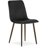 Lava stolica - crni baršun / noge od oraha x 1 | shoptok.hr