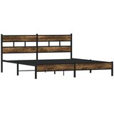  Metalni okvir kreveta bez madraca boja hrasta 200x200 cm | shoptok.hr
