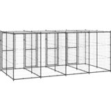 Vanjski kavez za pse s krovom čelični 9,68 m² | shoptok.hr
