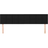  Posteljno vzglavje 2 kosa črno 80x5x78/88 cm blago, (20793666) | Shoptok.si
