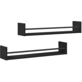  Polica na zidu Zidne 2 pcs Crni hrast 80 x 16 x 14 cm | shoptok.hr