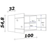 Flex-Well Kuhinjska Zgornja Omarica Avila, Magnolija, Barva Hrasta | Shoptok.si