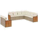  9-dijelni set vrtnih sofa s jastucima bež od poliratana | shoptok.hr
