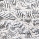 vidaXL Pamučni pokrivač s uzorkom riblje kosti 160x210 cm sivi | shoptok.hr