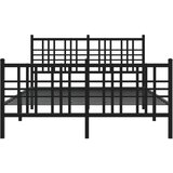 vidaXL metalni okvir kreveta uzglavlje i podnožje crni 140x190 cm | shoptok.hr