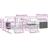  Set vanjskih sofa 7 kom. Prirodna i krem | shoptok.hr