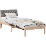  Okvir kreveta Smeđa i taupe 75 x 190 cm Masivna borovina | shoptok.hr
