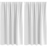 vidaXL Zavese za zatemnitev z obroči 2 pcs Svetlo bela 140 x 140 cm, (5000149259) | Shoptok.si
