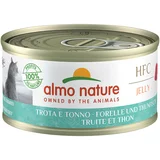 Almo Nature Ekonomično pakiranje HFC Natural 24 x 70 g - HFC pastrva i tuna u želeu