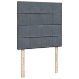 Box spring krevet s madracem tamnosivi 80 x 200 cm baršunasti | shoptok.hr