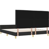  Krevetna konstrukcija s uzglavljem Crna 180 x 200 cm tkanina | shoptok.hr