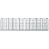  Gabionska dvignjena postelja 2 pcs srebrna 330 x 50 x 80 cm, (5000218356) | Shoptok.si