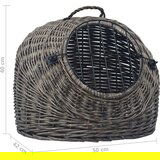  Transporter za mačke sivi 50 x 42 x 40 cm od prirodne vrbe | shoptok.hr