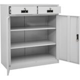  Uredski ormarić svjetlosivi 90 x 40 x 102 cm čelični | Eponuda.com