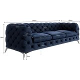Ropez Tamno plava baršunasti sofa 243 cm Chelsea – | shoptok.hr