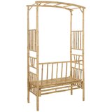  Vrtni luk s klupom Prirodna 115 x 50 x 205 cm Bambus | Eponuda.ba