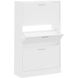 Maison Chic Omarica za obutev - Kopa za čevlje bela 63x24x103 cm inženirski les, (21778106) | Shoptok.si
