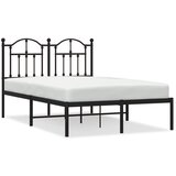  The Living Store Kovinski posteljni okvir z vzglavjem črn 120x190 cm - Posteljni Okvir, (21449962) | Shoptok.si