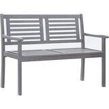 The Living Store Vrtna klop za 2 osebi 120 cm siv trden evkaliptusov les - Klop, (21474501) Cene