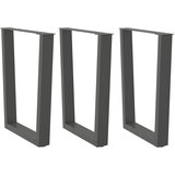 vidaXL Noge jedilne mize V-oblika 3 kosi antracit 70x(72-73,3)cm jeklo Cene