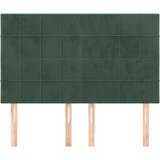  Posteljno vzglavje 4 kosa temno zelen 72x5x78/88 cm žamet, (20952354) | Shoptok.si