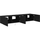 TV zidni ormari s LED svjetlima 2 kom Crni hrast 80x35x31 cm | shoptok.hr