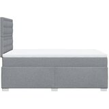  Krevet s oprugama i madrac svjetlosivi 120 x 200cm od tkanine | shoptok.hr