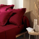 Douceur d intérieur Rdeča napenjalna rjuha iz organskega bombaža 90x190 cm Biolina – | Shoptok.si