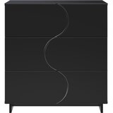  Komoda Crna 70 x 38 x 75 cm Konstruirano drvo Slike