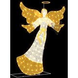 vidaXL Osvetljen kot Toplo bela 116 x 29 x 158,5 cm Poliester | Shoptok.si
