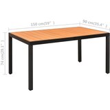  7-dijelni vrtni blagovaonski set crno-smeđi | shoptok.hr