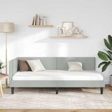  Kutni okvir kreveta Svijetlo siva 100 cm x 200 cm Baršun | shoptok.hr