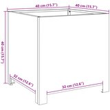  Vrtna sadilica bijela 40x40x40 cm čelična | shoptok.hr