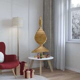 vidaXL Božična drevesa z stojalom Rjava 120 cm Trdna borovina | Shoptok.si