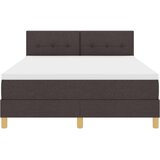 Box Spring Krevet s Madracem Tamnosmeđi 140x190 cm Tkanina | shoptok.hr