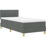  Krevet s uzglavljem s madracem &amp LED tamno sivi 80x200 cm tkanina | shoptok.hr