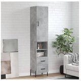vidaXL Visoka komoda siva betona 34 5x34x180 cm od konstruiranog drva | shoptok.hr