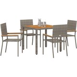  Vrtni set za objed 5 kom. Siva poliratan | shoptok.hr